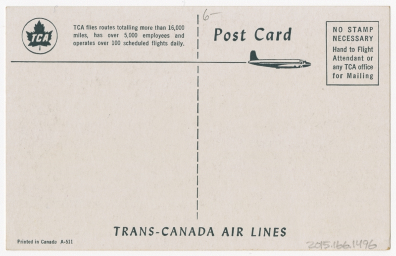 Image: postcard: Trans-Canada Air Lines, Canadair North Star