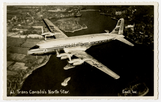 Postcard: Trans-Canada Air Lines, Canadair North Star
