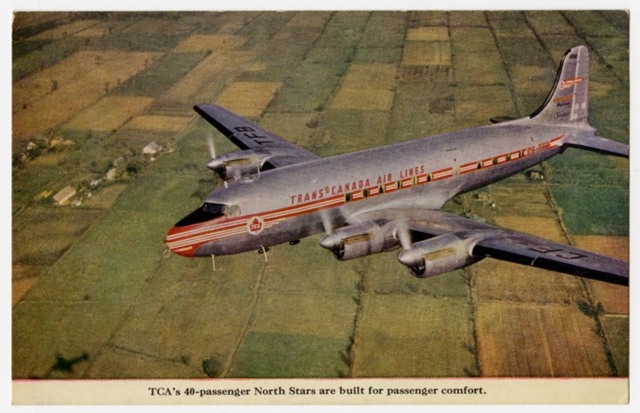 Postcard: Trans-Canada Air Lines, Canadair CL-2 North Star