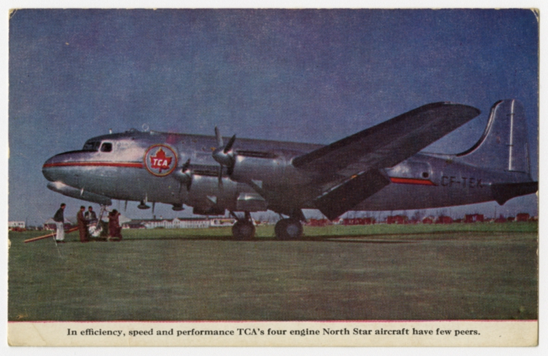 Image: postcard: Trans-Canada Air Lines, Canadair CL-2 North Star