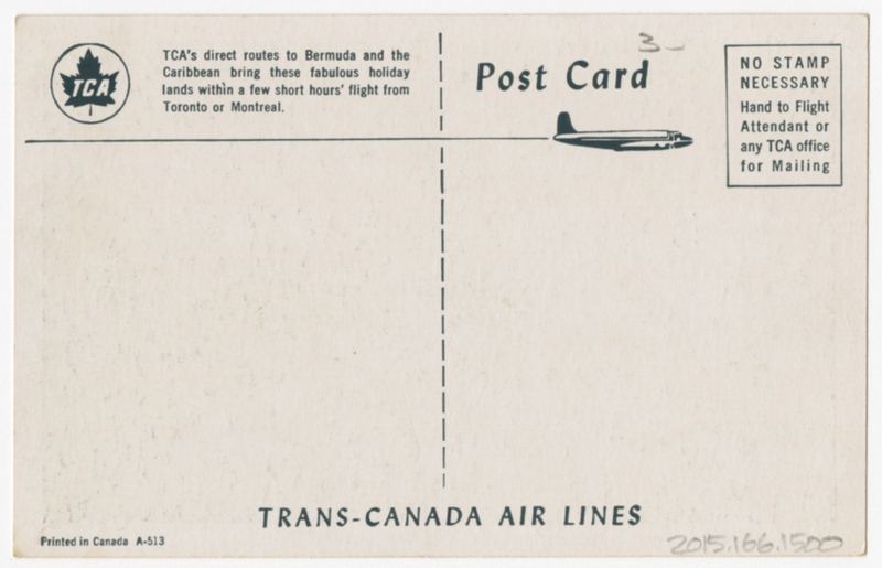 Image: postcard: Trans-Canada Air Lines, Canadair CL-2 North Star, Bermuda