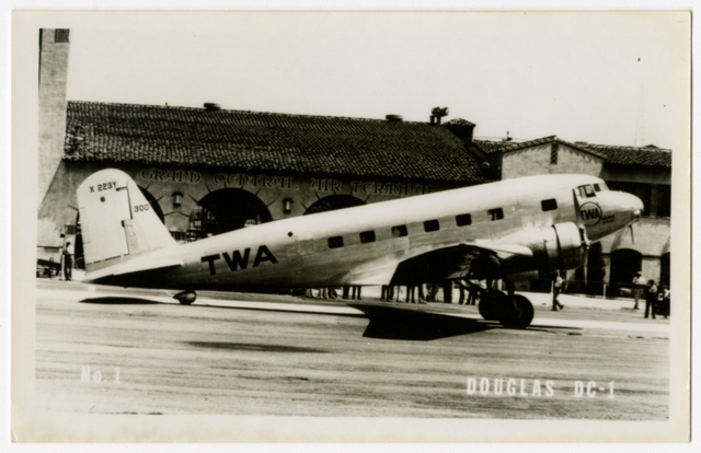 Postcard: Transcontinental & Western Air (TWA), Douglas DC-1
