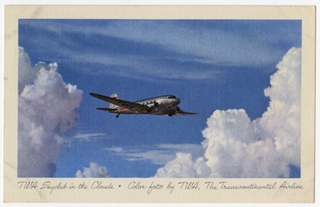 Image: postcard: TWA (Trans World Airlines), Douglas DC-3