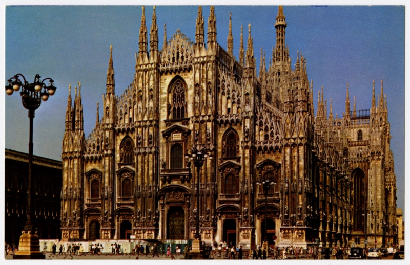 Image: postcard: TWA (Trans World Airlines), Milan