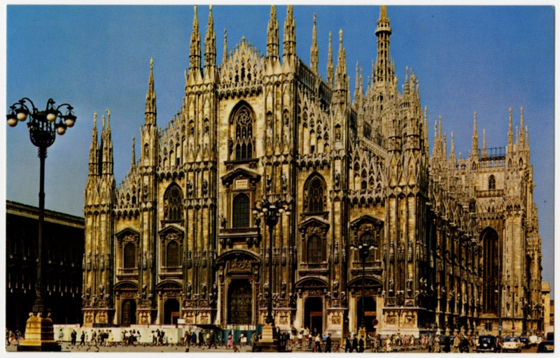 Image: postcard: TWA (Trans World Airlines), Milan