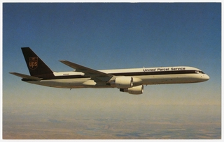 Image: postcard: United Parcel Service (UPS), Boeing 757