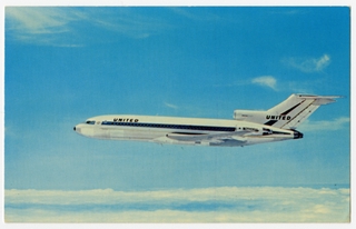Image: postcard: United Air Lines, Boeing 727