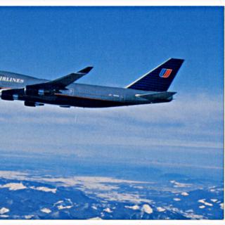 Image #1: postcard: United Airlines, Boeing 747-400