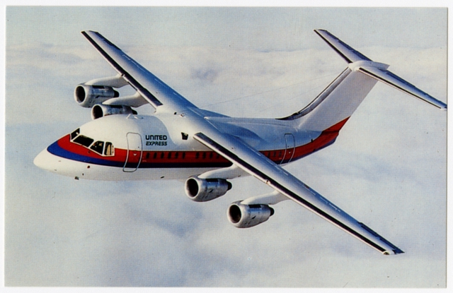Postcard: United Express, British Aerospace BAe 146, Colorado