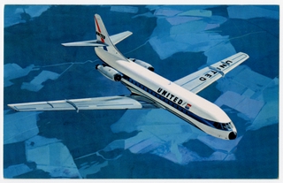 Image: postcard: United Air Lines, Sud Aviation Caravelle