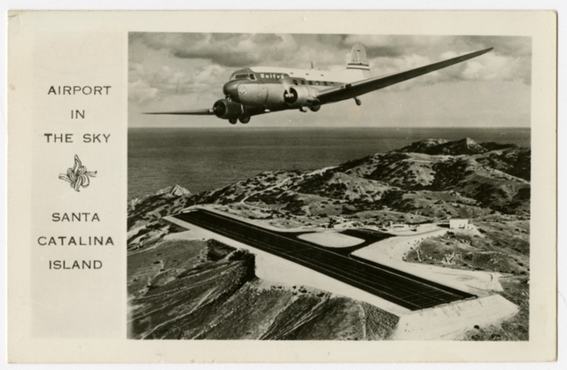 Postcard: United Air Lines, Douglas DC-3, Catalina Airport