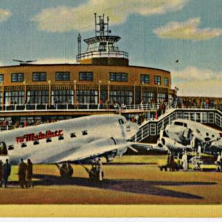Image #1: postcard: United Air Lines, LaGuardia Airport