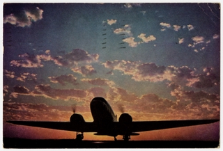 Image: postcard: United Air Lines, Douglas DC-3