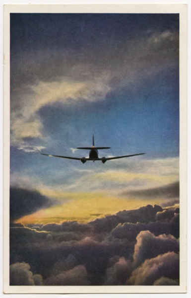 Image: postcard: United Air Lines, Douglas DC-3