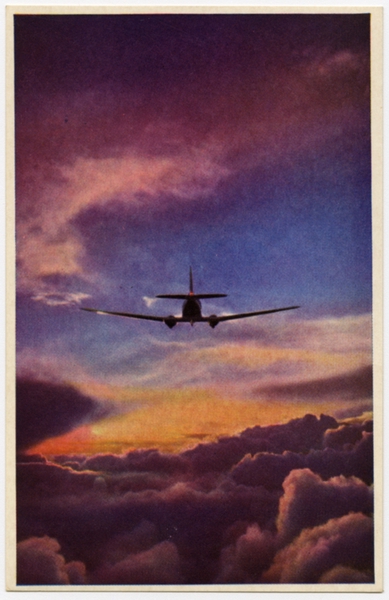 Image: postcard: United Air Lines, Douglas DC-3