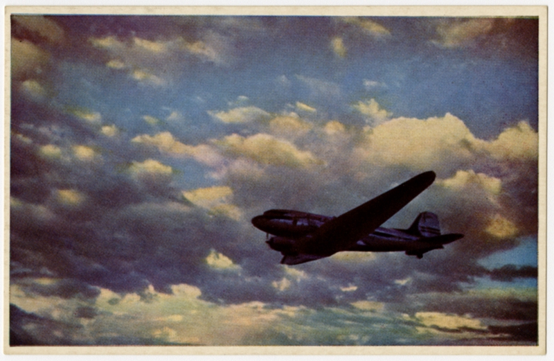 Image: postcard: United Air Lines, Douglas DC-3