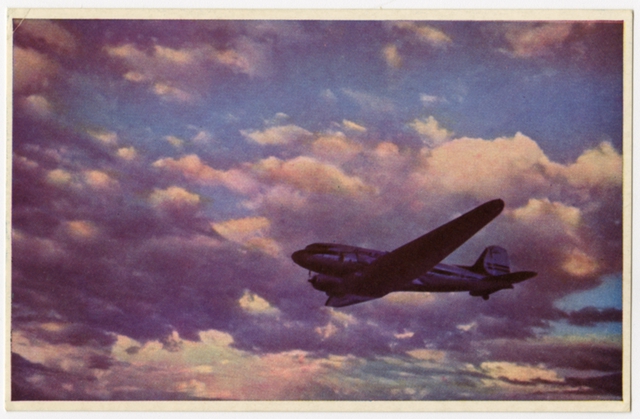 Postcard: United Air Lines, Douglas DC-3