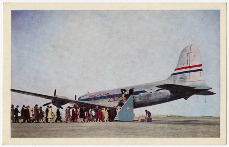 Image: postcard: United Air Lines, Douglas DC-6