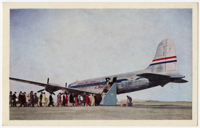 Postcard: United Air Lines, Douglas DC-6