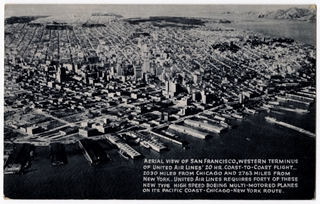 Image: postcard: United Air Lines, San Francisco