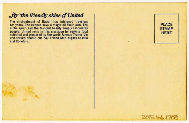 Image: postcard: United Air Lines, Hawaii