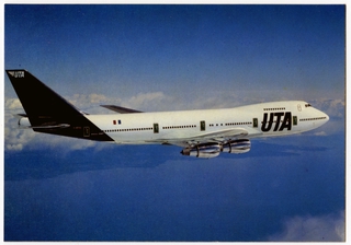 Image: postcard: UTA French Airlines, Boeing 747-200B