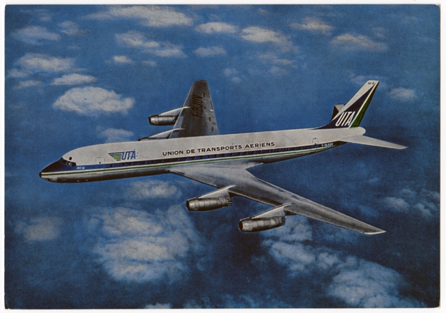 Postcard: UTA French Airlines, Douglas DC-8