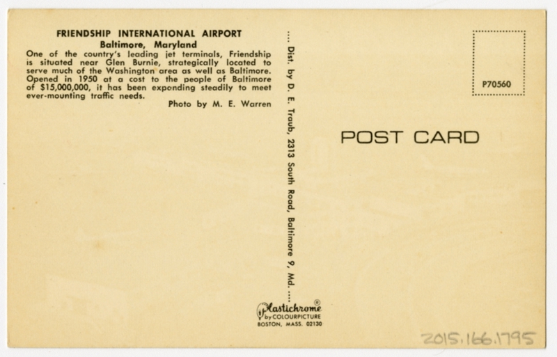Image: postcard: Friendship International Airport