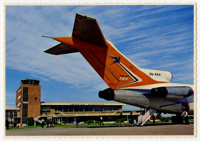 Postcard: Bloemfontein Airport, South African Airways, Boeing 727-100