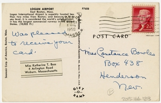 Image: postcard: Convair 240, Boston Logan International Airport