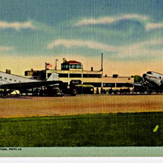 Image #1: postcard: Chicago Municipal Airport, Douglas DC-3