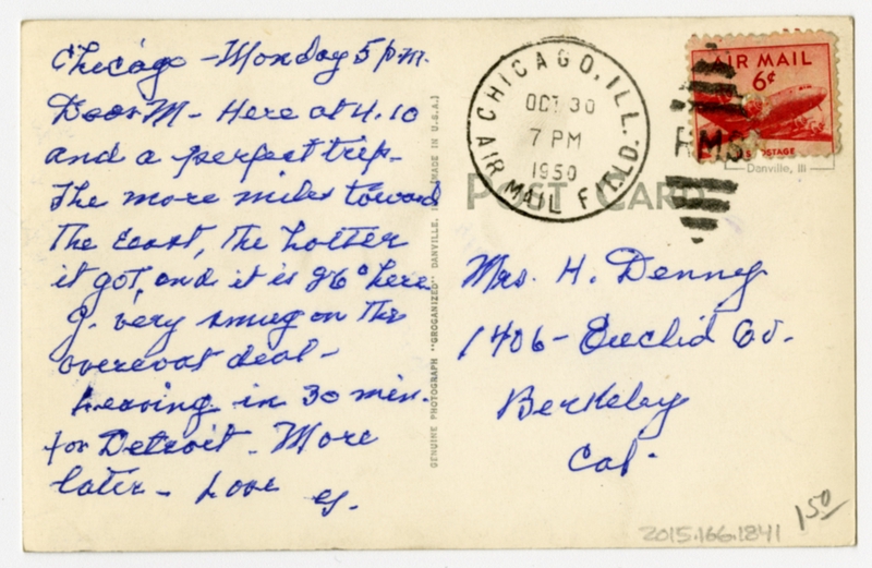 Image: postcard: Chicago Midway Airport, Douglas DC-3