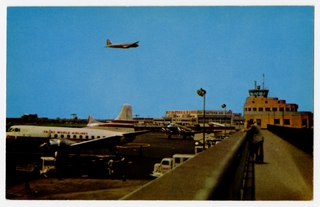 Image: postcard: Chicago Midway Airport, Convair 240, TWA (Trans World Airlines)
