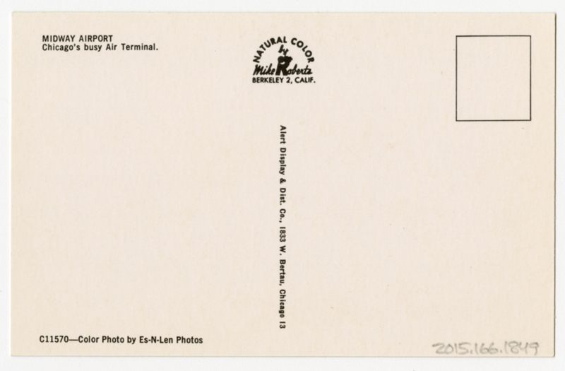 Image: postcard: Chicago Midway Airport, Northwest Airlines, Vickers Viscount