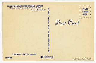 Image: postcard: Eastern Airlines, Lockheed Electra, United Airlines, Chicago O’Hare Airport