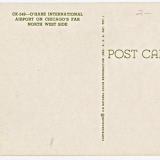 Image #2: postcard: Chicago O’Hare International Airport, United Air Lines, Douglas DC-7