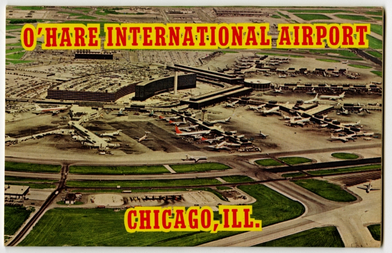 Image: postcard packet: Chicago O’Hare International Airport