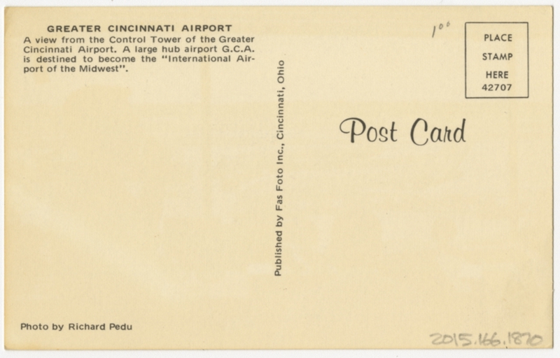 Image: postcard: American Airlines, Boeing 727, Greater Cincinnati Airport