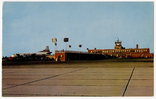 Postcard: Greater Cincinnati Airport, TWA (Trans World Airlines), Convair 240