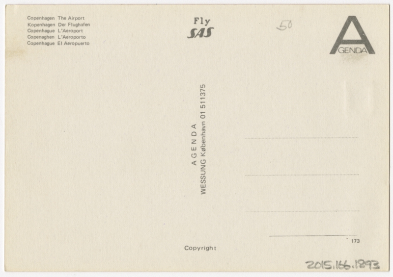 Image: postcard: Copenhagen Airport, Alitalia, Iberia, SAS, British Caledonian, Lufthansa, Air France, Aer Lingus, Douglas DC-8, Douglas DC-10, Douglas DC-9, BAC One-Eleven, Boeing 747, Boeing 727, Airbus A300, Concorde, Boeing 737-100