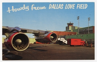 Image: postcard: Dallas Love Field, Boeing 707
