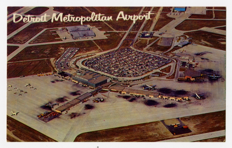 Image: postcard: Detroit Metropolitan Airport