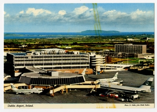 Image: postcard: Dublin Airport, Boeing 747, Boeing 737, Aer Lingus