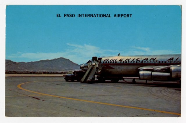 Postcard: El Paso International Airport, Boeing 707, American Airlines