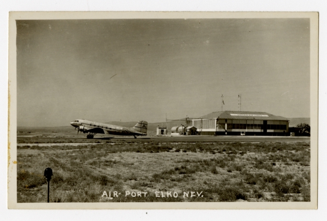 Postcard: Douglas DC-3, Elko Airport