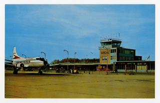 Image: postcard: Port Erie Air Terminal, Allegheny Airlines, Convair 240