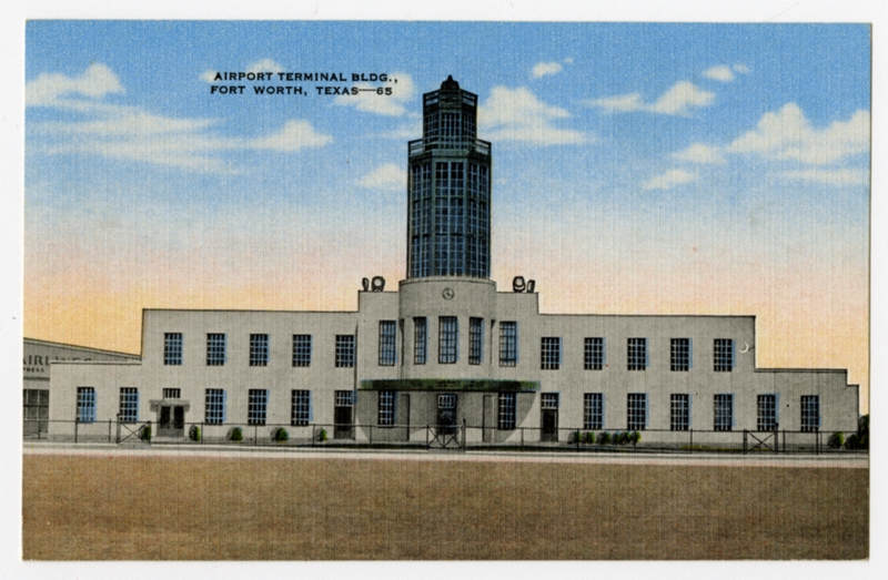 Image: postcard: Fort Worth Municipal Airport