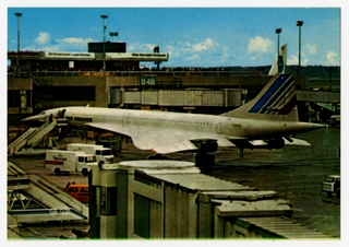 Image: postcard: Frankfurt am Main Airport, Air France, Concorde