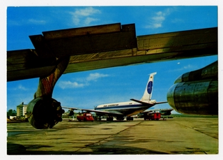 Image: postcard: Pan American World Airways, Boeing 707, Frankfurt Airport