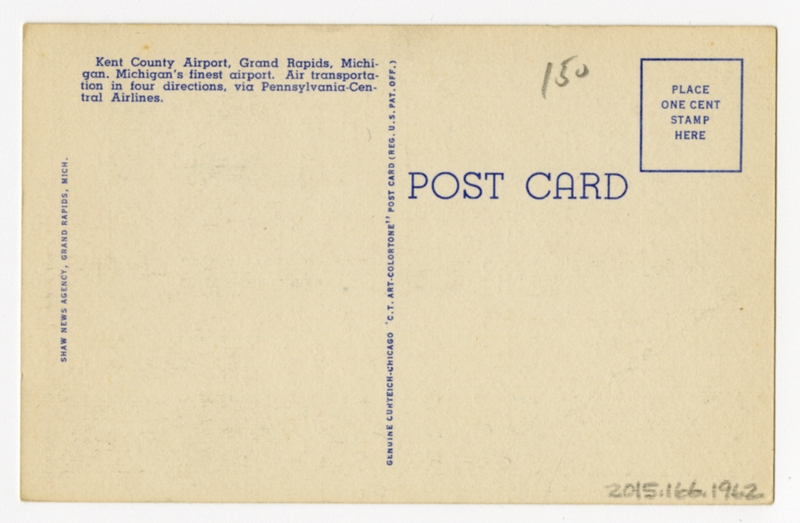 Image: postcard: Kent County Airport, Douglas DC-3